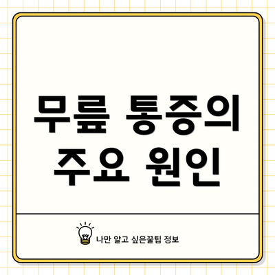 무릎 통증의 주요 원인