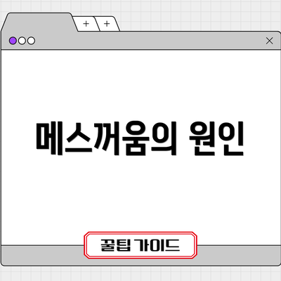 메스꺼움의 원인