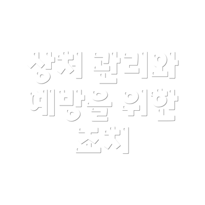 상처 관리와 예방을 위한 조치