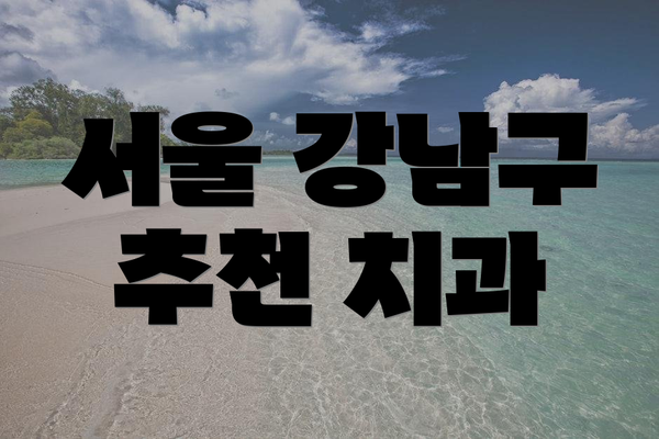 서울 강남구 추천 치과