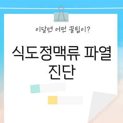 식도정맥류 파열 진단