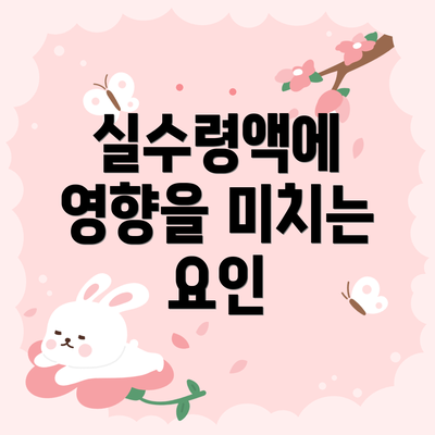 실수령액에 영향을 미치는 요인