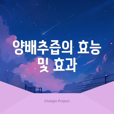 양배추즙의 효능 및 효과