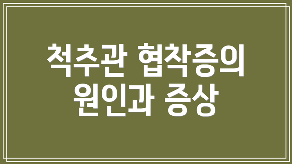 척추관 협착증의 원인과 증상