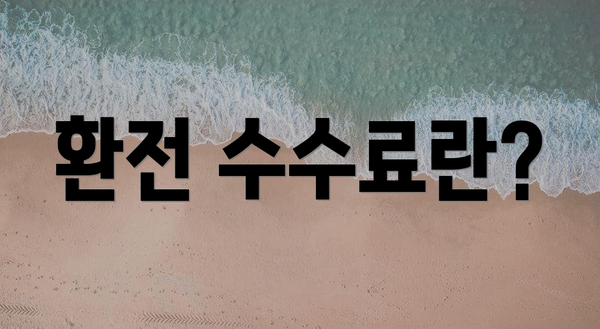 환전 수수료란?