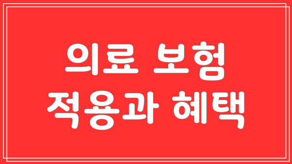 의료 보험 적용과 혜택