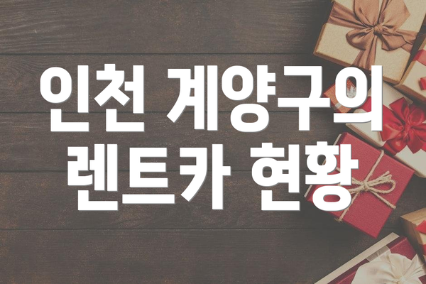 인천 계양구의 렌트카 현황