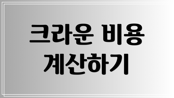 크라운 비용 계산하기