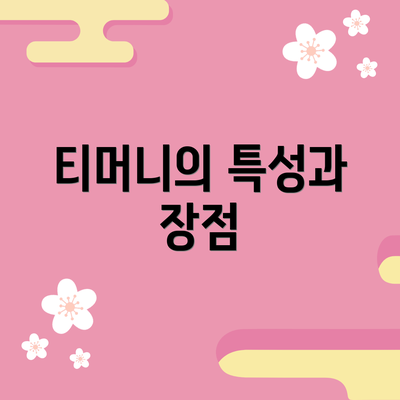 티머니의 특성과 장점