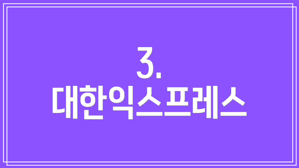 3. 대한익스프레스