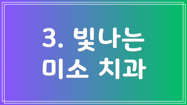 3. 빛나는 미소 치과