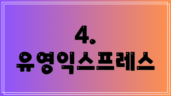 4. 유영익스프레스