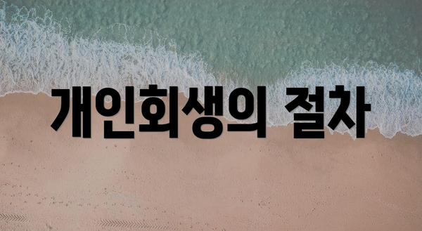 개인회생의 절차