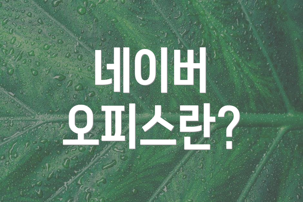 네이버 오피스란?