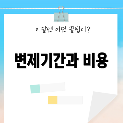 변제기간과 비용