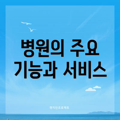 병원의 주요 기능과 서비스