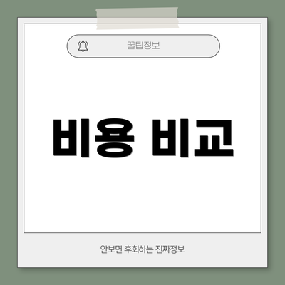 비용 비교