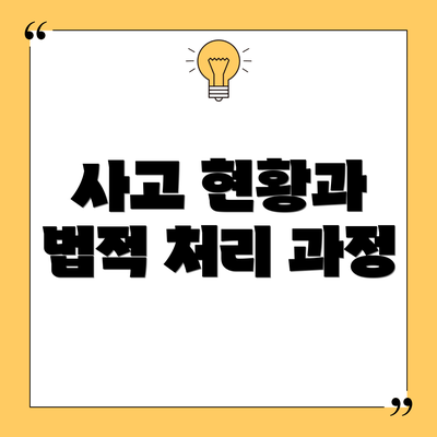 사고 현황과 법적 처리 과정