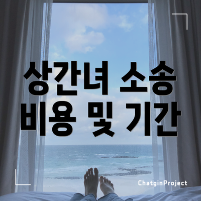 상간녀 소송 비용 및 기간