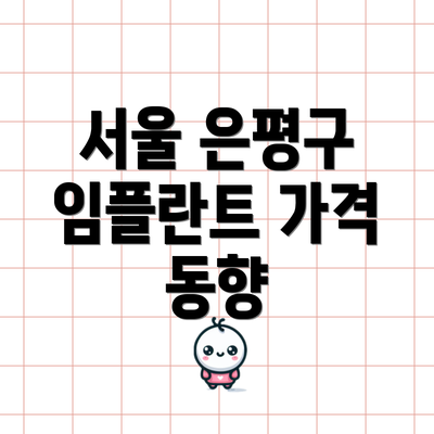 서울 은평구 임플란트 가격 동향