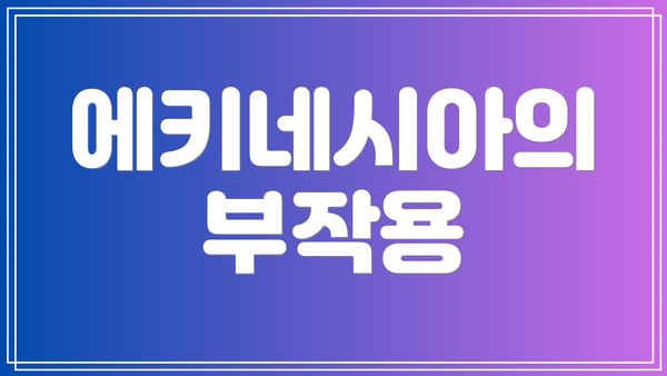 에키네시아의 부작용