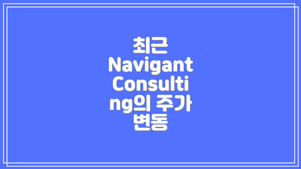 최근 Navigant Consulting의 주가 변동