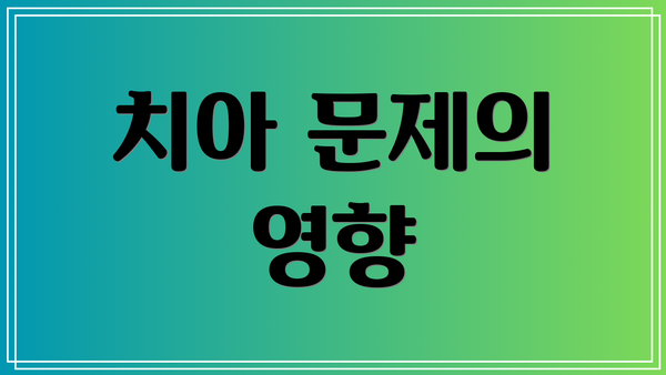 치아 문제의 영향