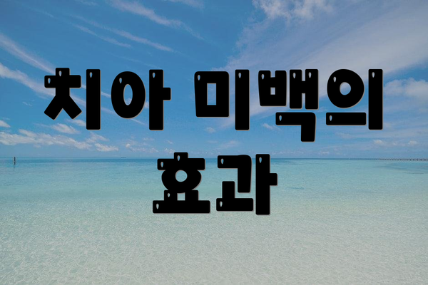 치아 미백의 효과