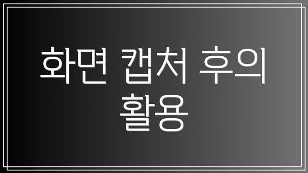 화면 캡처 후의 활용