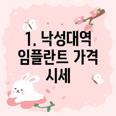 1. 낙성대역 임플란트 가격 시세