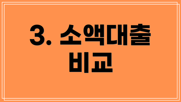 3. 소액대출 비교