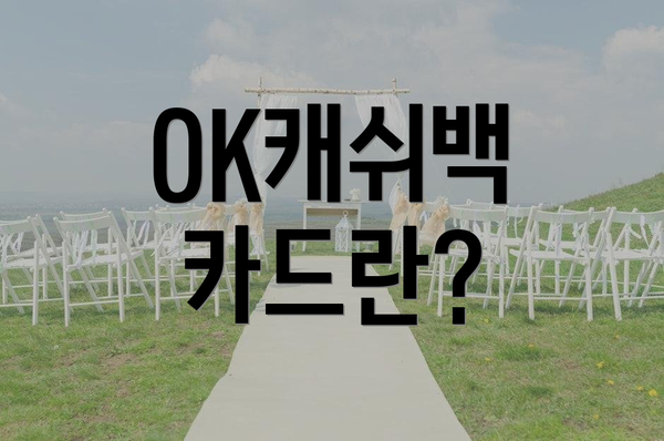 OK캐쉬백 카드란?