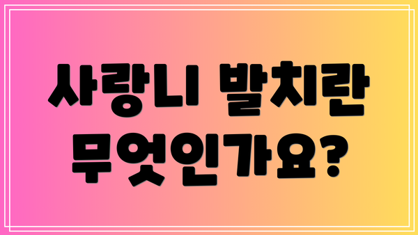 사랑니 발치란 무엇인가요?